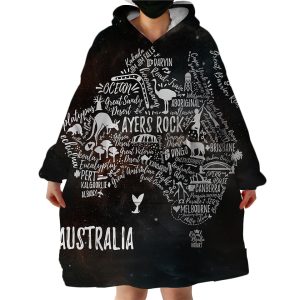 Australia Hoodie Wearable Blanket WB1738