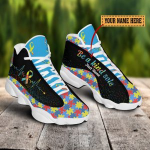 Autism Be A Kind Sole Custom Name Air Jordan 13 Shoes