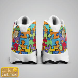 Autism Puzzle YouLl Never Walk Alone Custom Name Air Jordan 13 Shoes 3