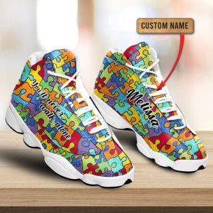 Autism Puzzle You'Ll Never Walk Alone Custom Name Air Jordan 13 Shoes