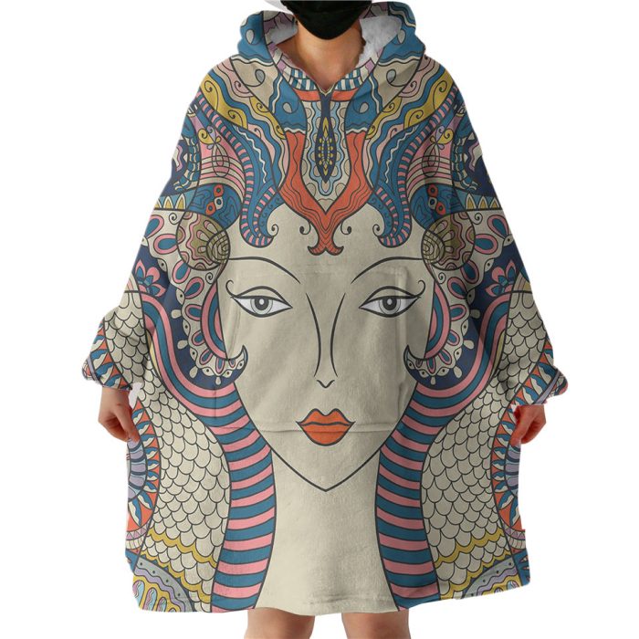 Aztec Snake Lady Hoodie Wearable Blanket WB0458