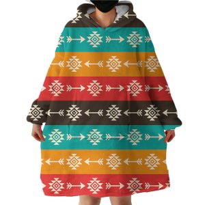 Aztec Themed Hoodie Wearable Blanket WB2047