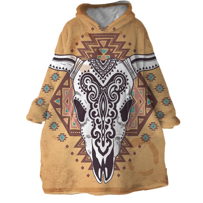 Aztec Trophyhead Hoodie Wearable Blanket WB2084 1