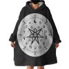 B&W Constellation Zodiac Hoodie Wearable Blanket WB0627