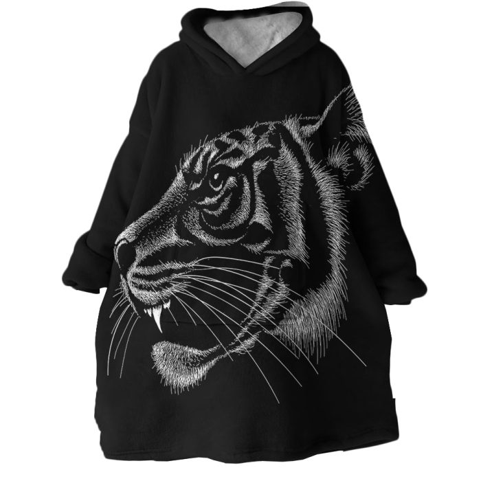 BW Tiger Hoodie Wearable Blanket WB0076 1