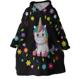 Baby Unicorn Hoodie Wearable Blanket WB0043 1