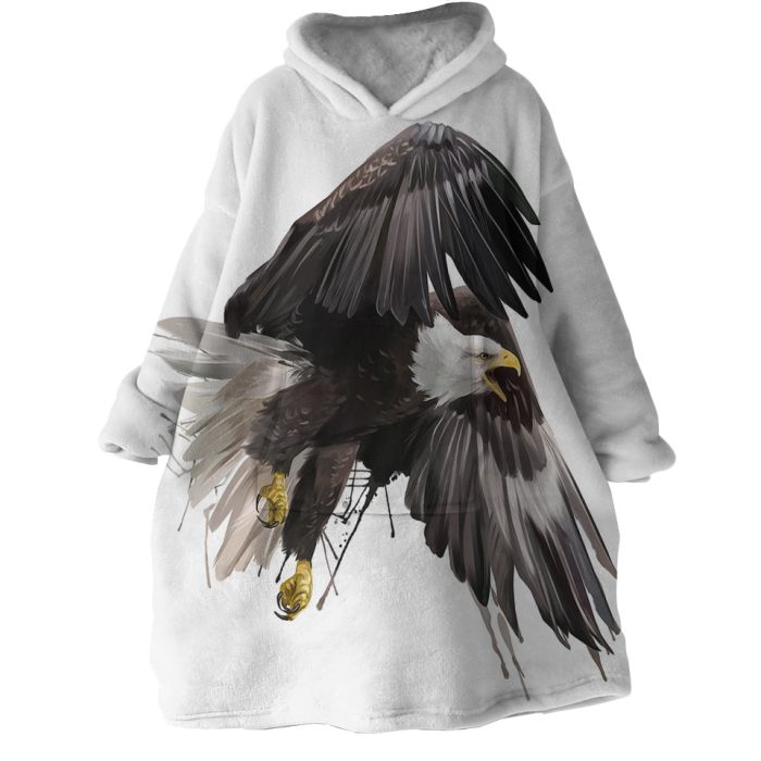 Bald Eagle Hoodie Wearable Blanket WB1137 1