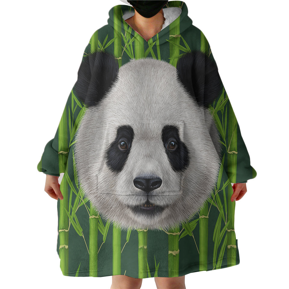 Bamboo-Panda-Hoodie-Wearable-Blanket-WB1003 Bamboo Panda Hoodie Wearable Blanket WB1003