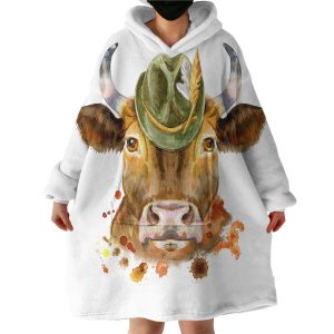 Barn Cow Hoodie Wearable Blanket WB1946