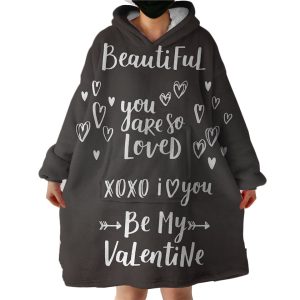 Be My Valentine Hoodie Wearable Blanket WB0848