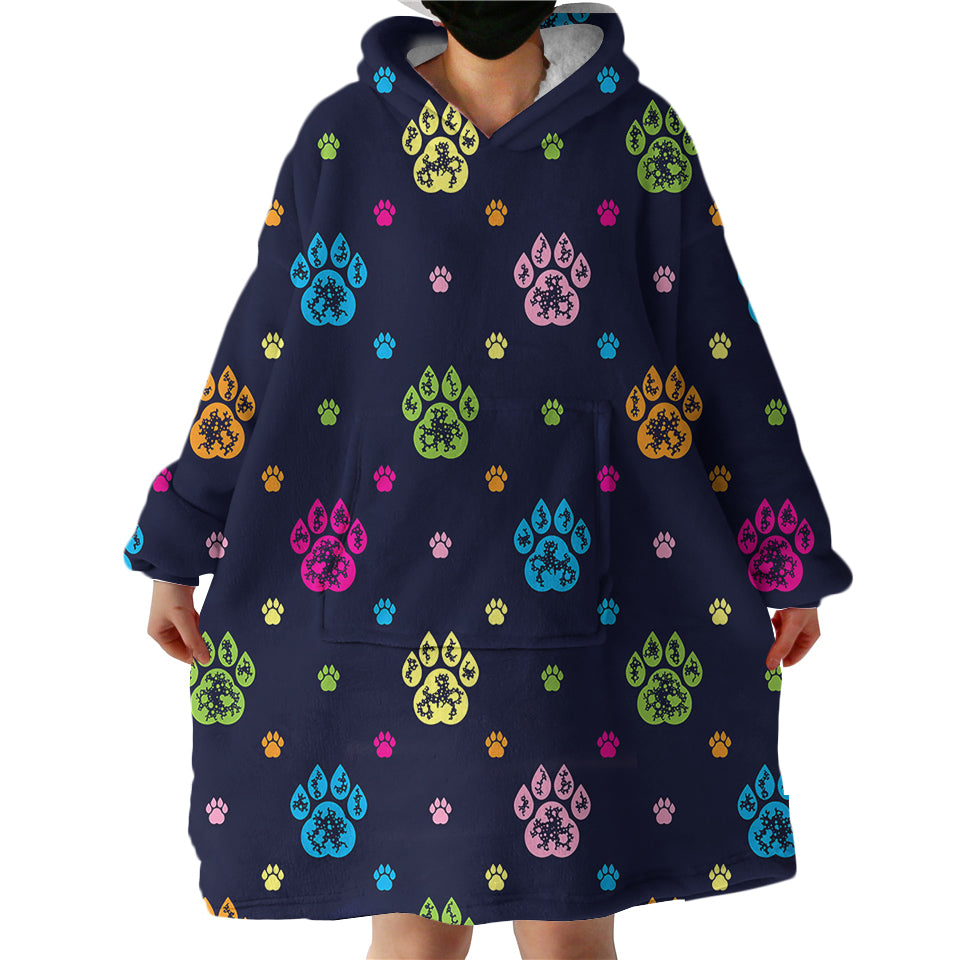 Bear-Paws-Hoodie-Wearable-Blanket-WB1746 Bear Paws Hoodie Wearable Blanket WB1746
