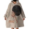 Beautiful Afro Lady Hoodie Wearable Blanket WB0574