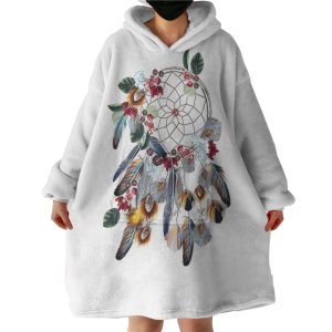 Beautiful Dark Color Dream Catcher Hoodie Wearable Blanket WB0151