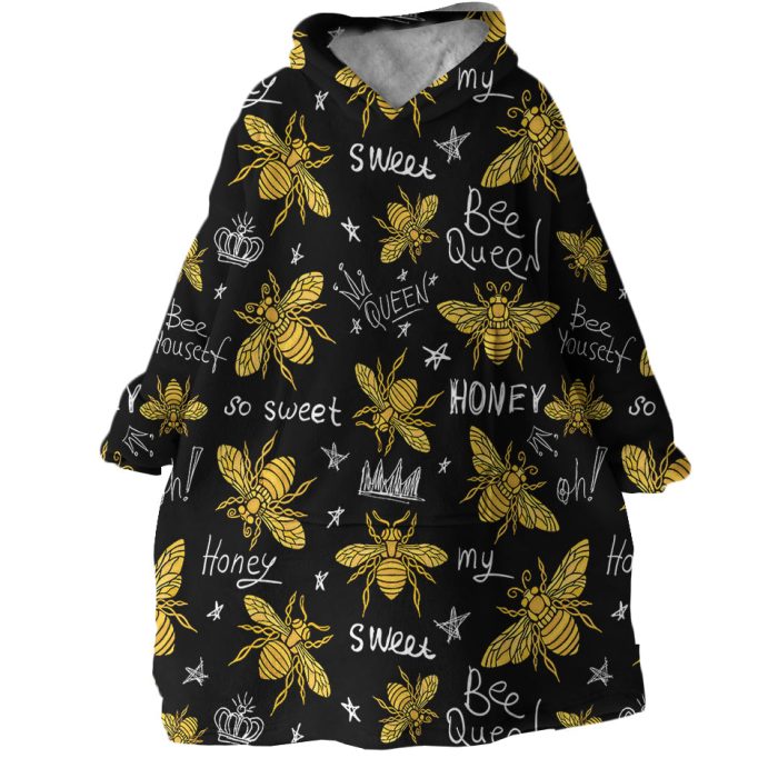 Bee Hierarchy Hoodie Wearable Blanket WB1562 1