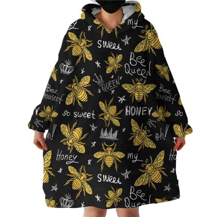 Bee Hierarchy Hoodie Wearable Blanket WB1562