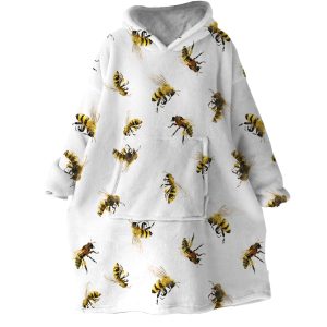 Bees Hoodie Wearable Blanket WB1839 1 Bees Hoodie Wearable Blanket WB1839 1
