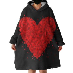 Big Heart Hoodie Wearable Blanket WB0776