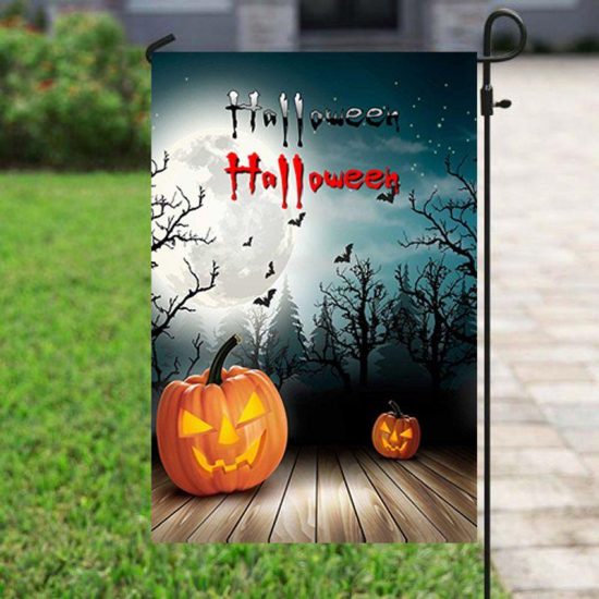 Big Moon Halloween Personalized Garden Flag House Flag Double Sided Home Design Outdoor Porch