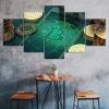 Bitcoin Network Crypto Poster 5 Piece Five Panel Wall Canvas Print Modern Poster Wall Art Decor