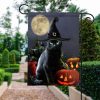 Black Cat Halloween Personalized Garden Flag House Flag Double Sided Home Design Outdoor Porch