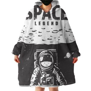 Black & White Astronaut Hoodie Wearable Blanket WB1270