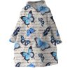 Blue Monarch Letter Hoodie Wearable Blanket WB2011