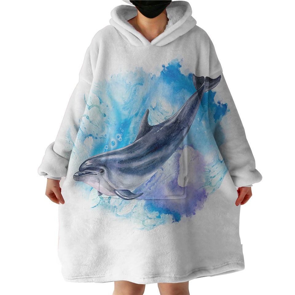 Blue-Whale-Hoodie-Wearable-Blanket-WB1017 Blue Whale Hoodie Wearable Blanket WB1017