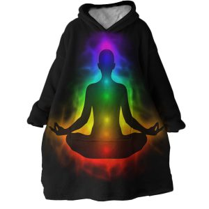 Body Chakras Hoodie Wearable Blanket WB1046 1 Body Chakras Hoodie Wearable Blanket WB1046 1