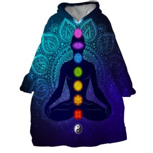Body Chakras Hoodie Wearable Blanket WB1517 1 Body Chakras Hoodie Wearable Blanket WB1517 1