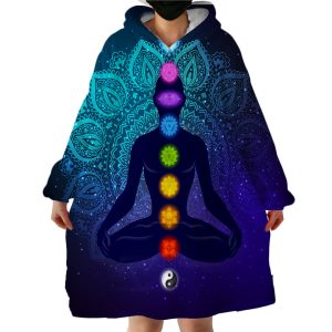 Body Chakras Hoodie Wearable Blanket WB1517