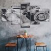 Bodybuilding Fitness Conquer Gym Sport Motivation 5 Piece Five Panel Garage Wall Canvas Print Modern Poster Wall Art Decor