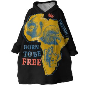 Born To Be Free Hoodie Wearable Blanket WB1528 1