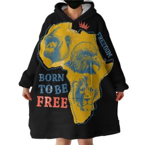 Born To Be Free Hoodie Wearable Blanket WB1528