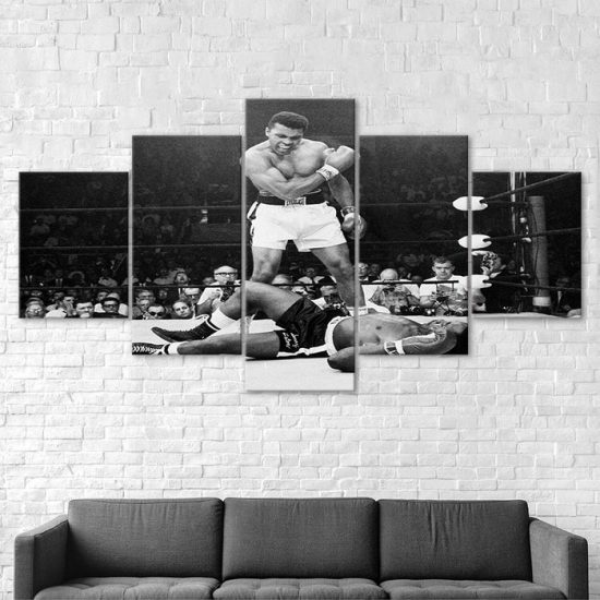 Boxing Motivation Fighting Sports Canvas 5 Piece Five Panel Wall Print Modern Art Poster Wall Art Decor 2
