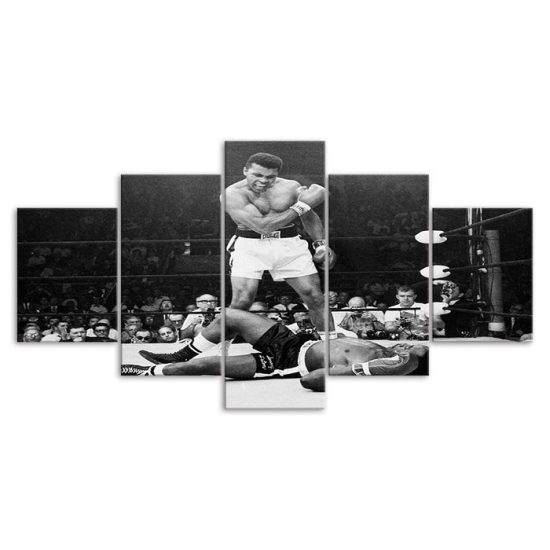 Boxing Motivation Fighting Sports Canvas 5 Piece Five Panel Wall Print Modern Art Poster Wall Art Decor 3
