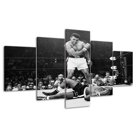 Boxing Motivation Fighting Sports Canvas 5 Piece Five Panel Wall Print Modern Art Poster Wall Art Decor 4