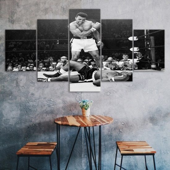 Boxing Motivation Fighting Sports Canvas 5 Piece Five Panel Wall Print Modern Art Poster Wall Art Decor