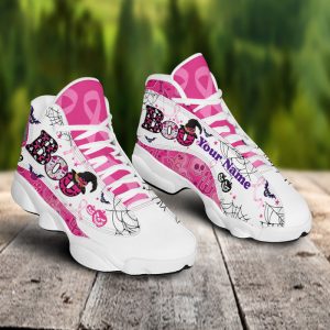 Breast Cancer Boo Pink Halloween Custom Name Air Jordan 13 Shoes 1