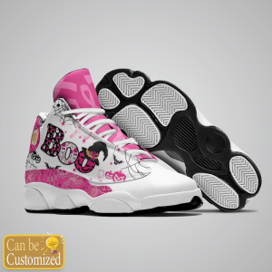 Breast Cancer Boo Pink Halloween Custom Name Air Jordan 13 Shoes 3