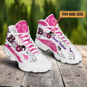 Breast Cancer Boo Pink Halloween Custom Name Air Jordan 13 Shoes