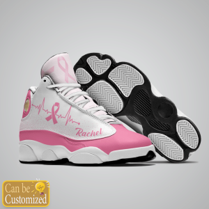 Breast Cancer Fight Like A Girl Custom Name Air Jordan 13 Shoes 3