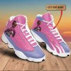 Breast Cancer Fight Like A Girl Purple Custom Name Air Jordan 13 Shoes