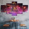 Buddha Universe Cosmos Abstract Scenery 5 Piece Five Panel Wall Canvas Print Modern Art Poster Wall Art Decor