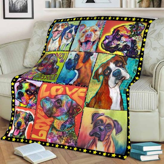 Bullmastiff Blanket Sherpa Blanket Fleece Blanket Birthday Gift For Dog Lover Dog Blanket 1