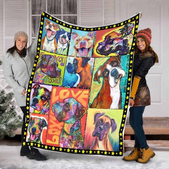 Bullmastiff Blanket Sherpa Blanket Fleece Blanket Birthday Gift For Dog Lover Dog Blanket 2