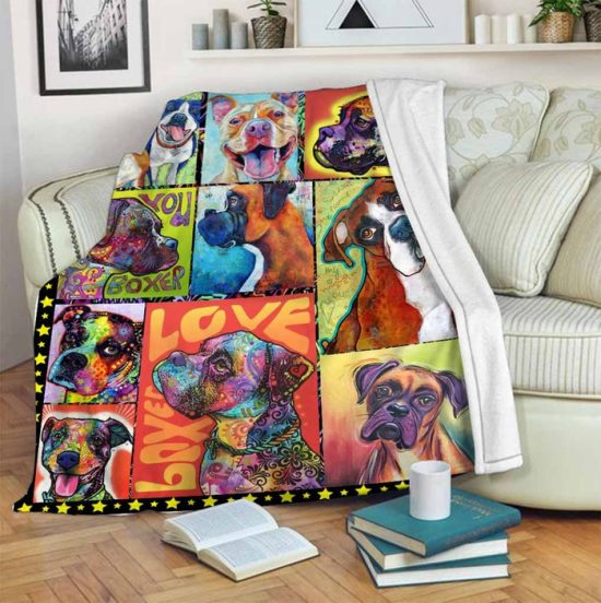 Bullmastiff Blanket - Sherpa Blanket Fleece Blanket Birthday Gift For Dog Lover Dog Blanket