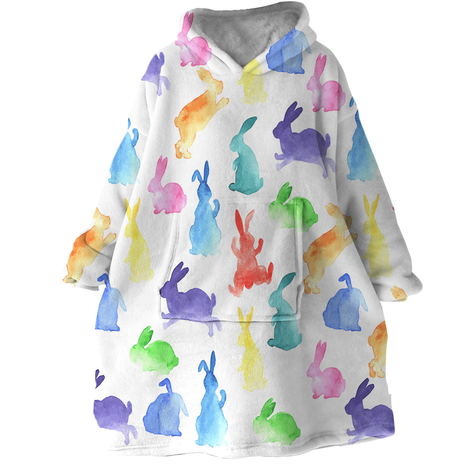 Bunny-Shapes-Hoodie-Wearable-Blanket-WB1649-1 Bunny Shapes Hoodie Wearable Blanket WB1649 1