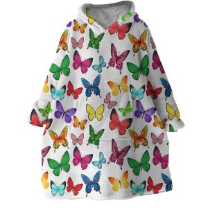 Butterflies Hoodie Wearable Blanket WB0059 1
