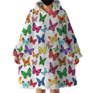 Butterflies Hoodie Wearable Blanket WB0059