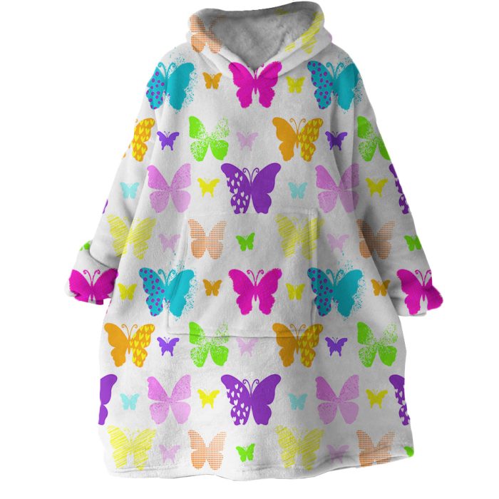 Butterflies Hoodie Wearable Blanket WB1226 1